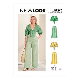 New Look Sewing Pattern N6677 Misses' Softly Tied Jacket With Puffed Sleeves 10 - 22