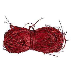 Crafters Choice Natural Raffia Pollot Red 50 g