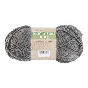 4 Seasons Half N Half 100g Yarn Grey Melange