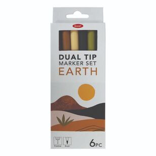 Jasart Dual Tip Pastel Marker Set Earth