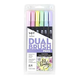 Tombow Dual Brush Pen Set 6 Pack Pastel