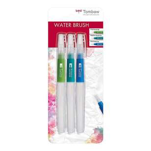 Tombow Water Brush Set 3 Pack Clear
