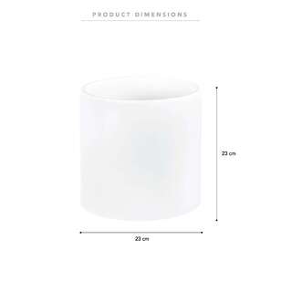 Ceramic 23 cm Planter Pot White 23 x 23 cm