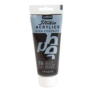 Pebeo Studio Acrylics Paint Tube Mars Black 26 100 mL