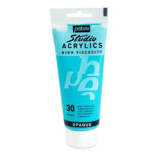 Pebeo Studio Acrylics Paint Tube Turquoise Blue 30 100 mL