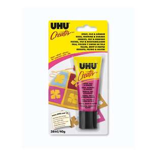 UHU 38 ml Creativ Fabric Felt/Ribb Glue Clear 38 mL