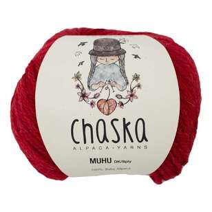 Chaska Muhu 8 Ply 50 g Yarn Red 50 g