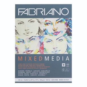 Fabriano Mixed Media 160 gsm 60 Pages Pad White
