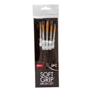 Jasart Soft Grip Brush Round Set Multicoloured
