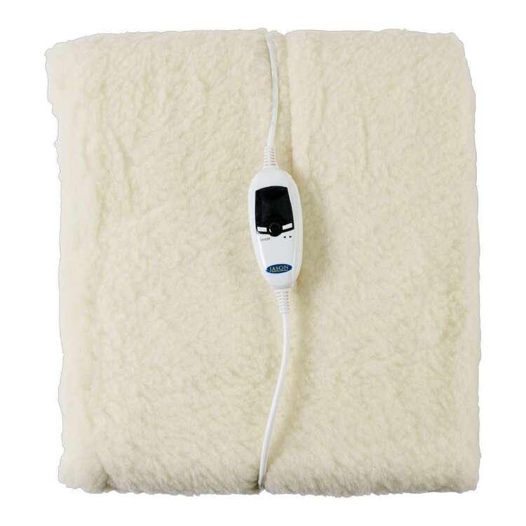 Jason Luxury Australian Wool Electric Blanket White