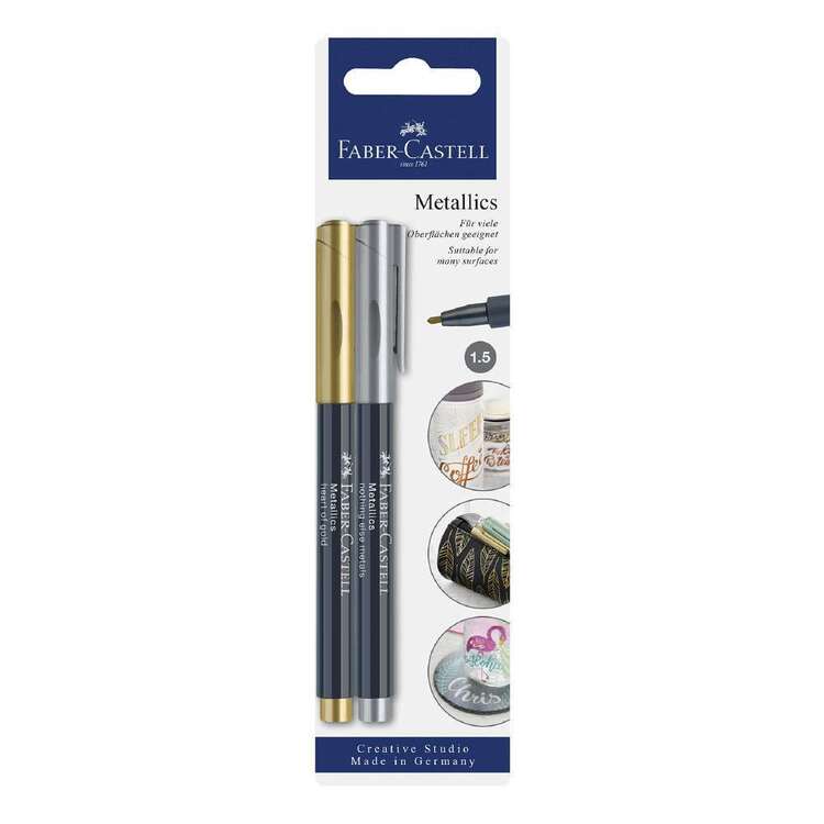 Faber Castell 2 Pack Creative Studio Pens Metallic