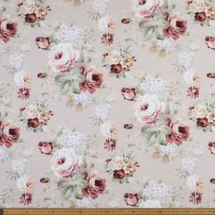 Astoria Roses 150 cm Cotton Linen Fabric Linen 150 cm