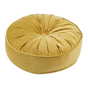 KOO Maddie Round Piped Velvet Cushion Honey 40 cm