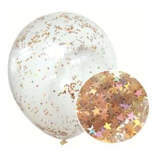 Glitter Confetti Balloon Rose Gold 30 cm