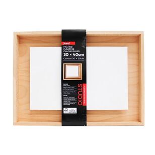 Jasart Framed Floating Canvas Panels White