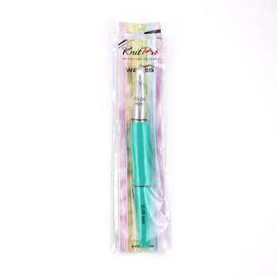 Knitpro Waves Single Ended 15 cm Crochet Hook Jade 10 mm