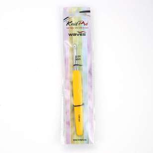 Knitpro Waves Single Ended 15 cm Crochet Hook Laburnum 5 mm