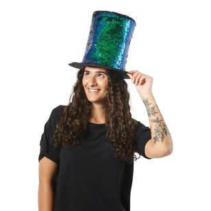 Spartys Novelty Sequin Top Hat Multicoloured