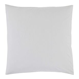 White Home Organic Cotton European Pillowcase Mid Grey European