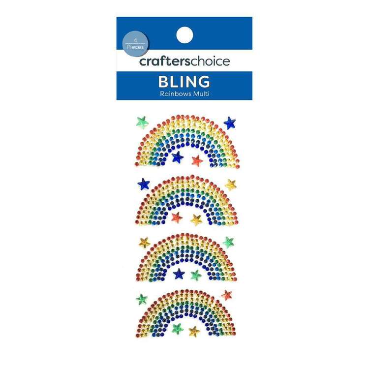 Crafter's Choice Rhinestone Star Stickers Multicoloured