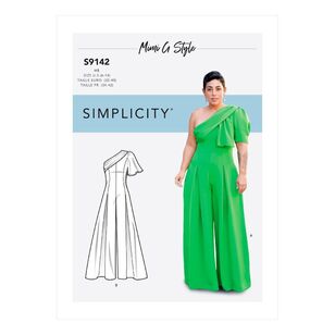 Simplicity Sewing Pattern S9142 Misses' Jumpsuit With One Shoulder Drape