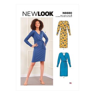 New Look Sewing Pattern N6680 Misses' Knit Dress 6 - 18