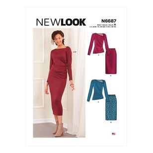 New Look Sewing Pattern N6687 Misses' Knit Skirt & Top 6 - 18