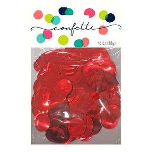 Amscan Metallic Confetti Circles Red 28 g