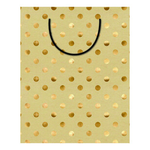 Artwrap Large Foil Spots Kraft Bag Gold