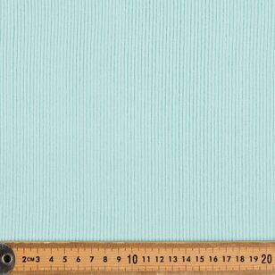 Plain 60 cm Sports Active Ribbing Fabric Eggshell Blue 60 cm