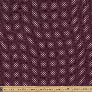 Spot Printed 145 cm Oriental Slub Crepe Fabric Plum 145 cm