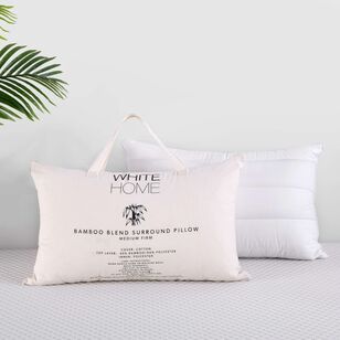 White Home Bamboo Blend Surround Standard Pillow White