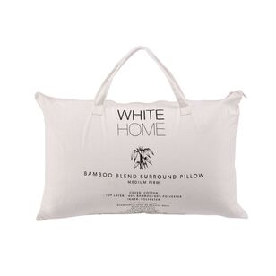 White Home Bamboo Blend Surround Standard Pillow White