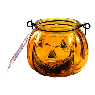 Spooky Hollow Glass Jack O'Lantern  Orange