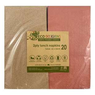 Alpen 2 Ply Eco Napkins 20 Pack Rose Gold 33 x 33 cm