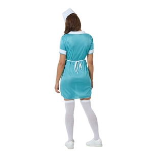 Spooky Hollow Adult Nurse Uniform Costume Blue & White