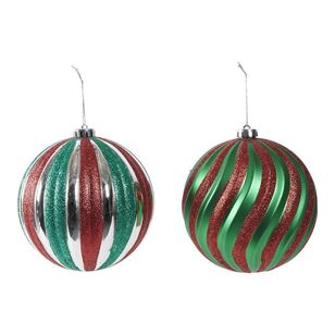 Jolly & Joy Bauble 2 Pack Multicoloured 15 cm