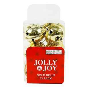 Jolly & Joy Jingle Bells 12 Pack Gold