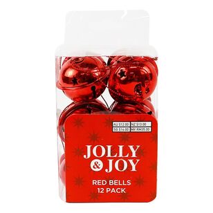 Jolly & Joy Jingle Bells 12 Pack Red