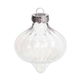 Jolly & Joy Onion Fillable Bauble 4 Pack Clear