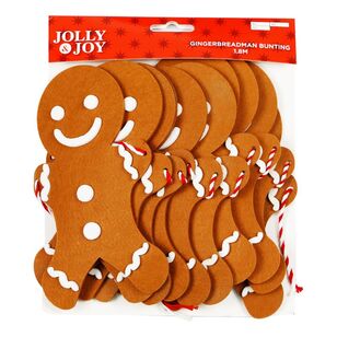 Jolly & Joy Gingerbread Man 1.8 m Christmas Bunting Brown 1.8 m