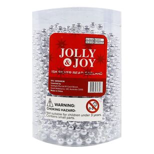 Jolly & Joy Bead Garland Silver