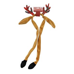 Jolly & Joy Reindeer Moving Ears Headband Brown