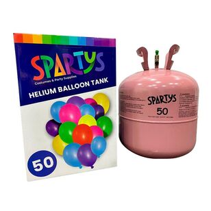 Spartys Helium Balloon Tank 50 Kit Pink