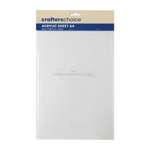 Crafters Choice Acrylic Sheet 1 Piece Clear A4