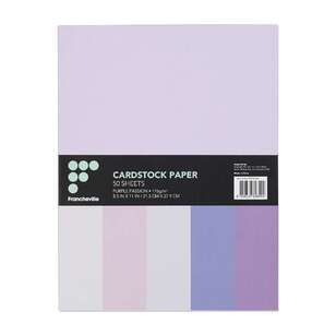Francheville Purple Passion Cardstock 50 Pack Purple Passion 22 x 28 cm