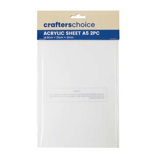 Crafters Choice Acrylic Sheet 2 Pieces Clear A5