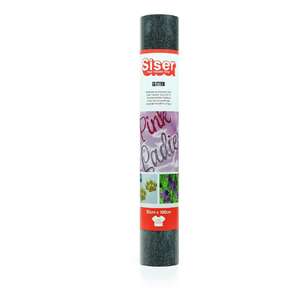 Siser Heat Transfer Glitter Vinyl Black 30 x 100 cm