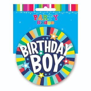 Artwrap Birthday Boy Badge Multicoloured Large