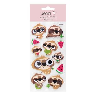 Jenni B Sticker Puffy Eyes Sloths Stickers Multicoloured